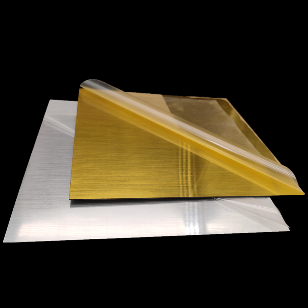 Paidu ABS sheets Gold color laser engraving plastic sheets Brushed mirror 1200x600 double colored