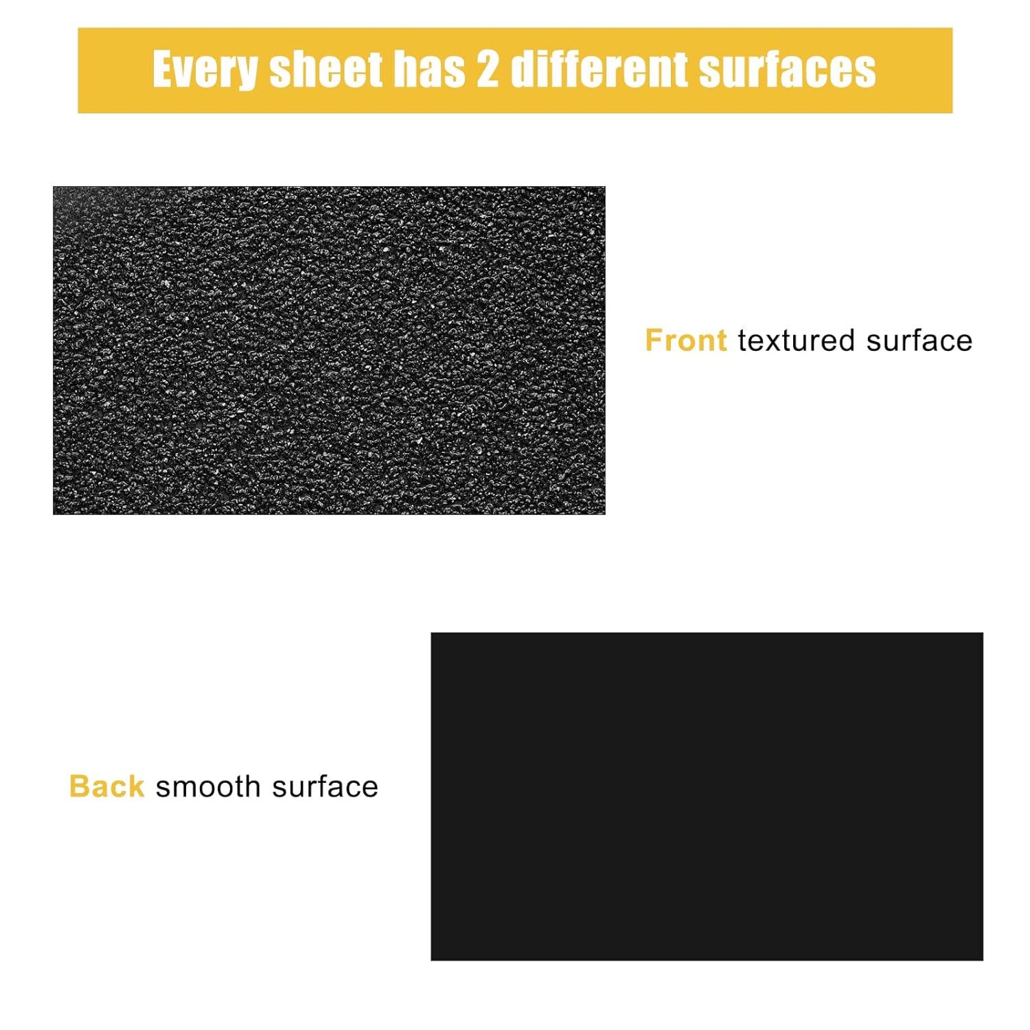 Paidu 6 Pack Black ABS Plastic Sheet 12" x 16" x 0.06" Great for DIY Projects High Tensile and Impact Strength Plastic Smooth & Textured