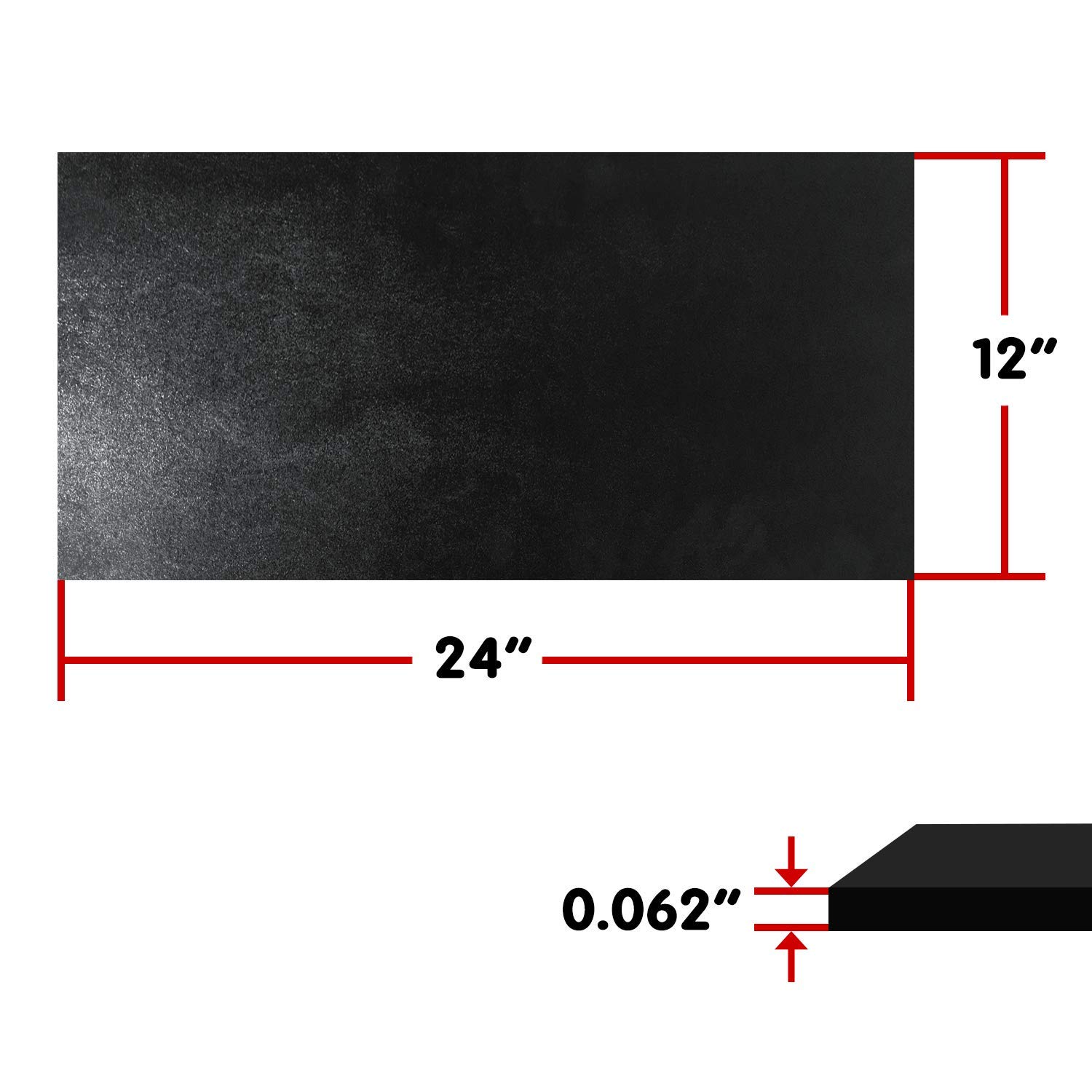 Paidu 3 Pack 12x24 ABS Plastic Sheet 1/16 Inch Thick Black Plastic Sheet Moldable Plastic Sheets Keel Guard Hard Plastic Sheet Thin Plastic Sheets for Crafts Plastic Board Plastic Repair