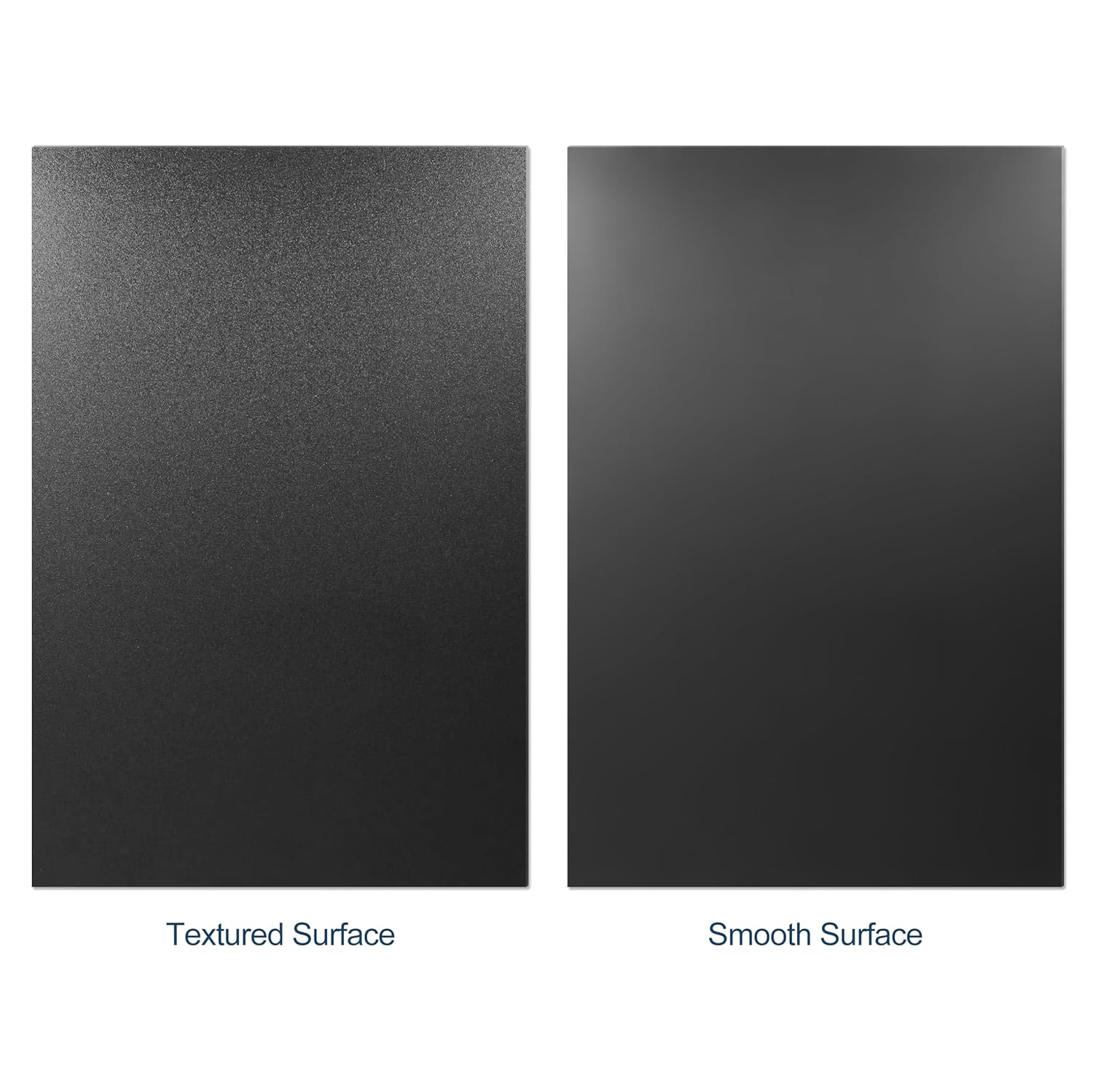 Paidu ABS Plastic Sheet 12" x 16" x 1/8" Thick 3mm Black Rigid Thermoplastic Sheet Moldable Plastic Panel for Crafts DIY Projects Textured & Smooth Finish Pack of 2
