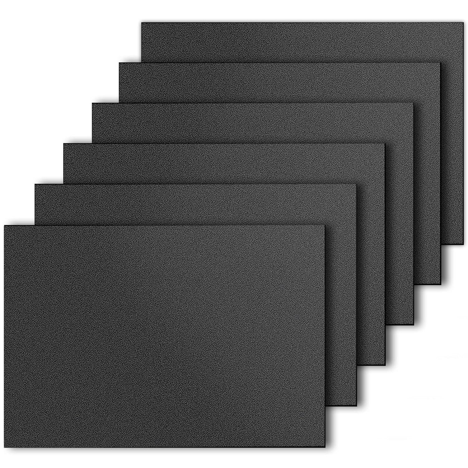 Paidu ABS Plastic Sheet 12" x 16" x 0.06" 6 Pack Moldable Plastic Sheets High Tensile and Impact Strength Plastic Great for DIY Projects Decor
