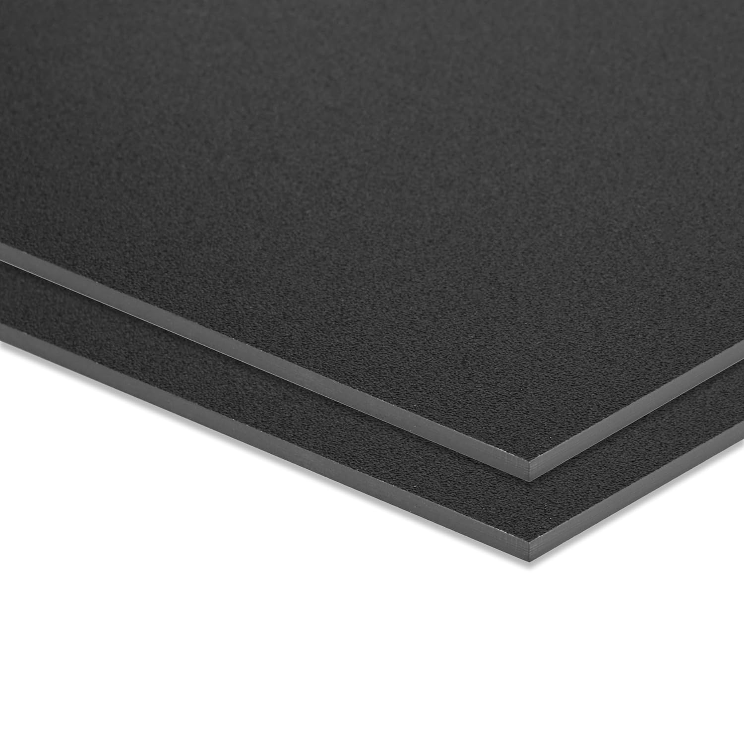 Paidu ABS Plastic Sheet 12" x 16" x 1/8" Thick 3mm Black Rigid Thermoplastic Sheet Moldable Plastic Panel for Crafts DIY Projects Textured & Smooth Finish Pack of 2